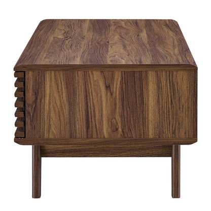 Render Solid Sheesham Wood Coffee Table | Modern Walnut Center Table for Living Room