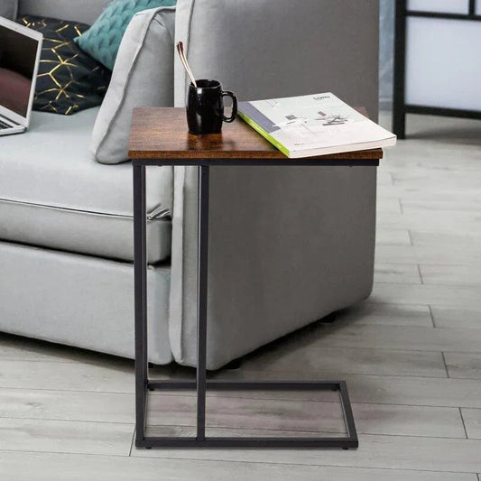 Wooden C Side Table