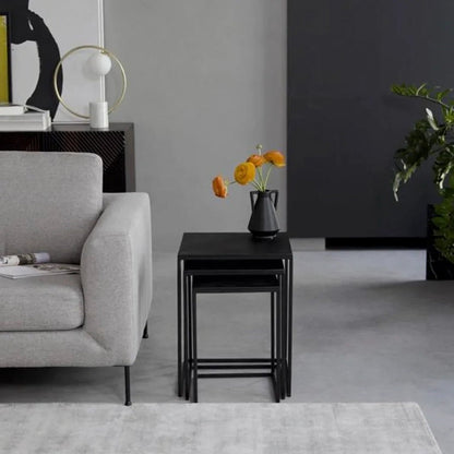 Nesting Metal Side Table – Set of 3 Modern Accent Tables