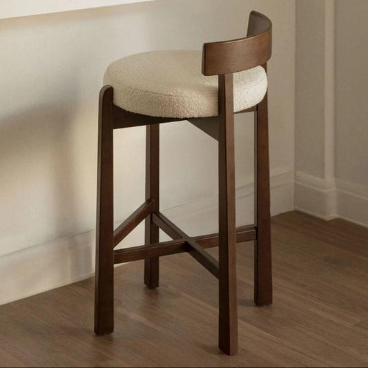 Minimalist Wooden Counter Stool – Durable Modern Kitchen Seating