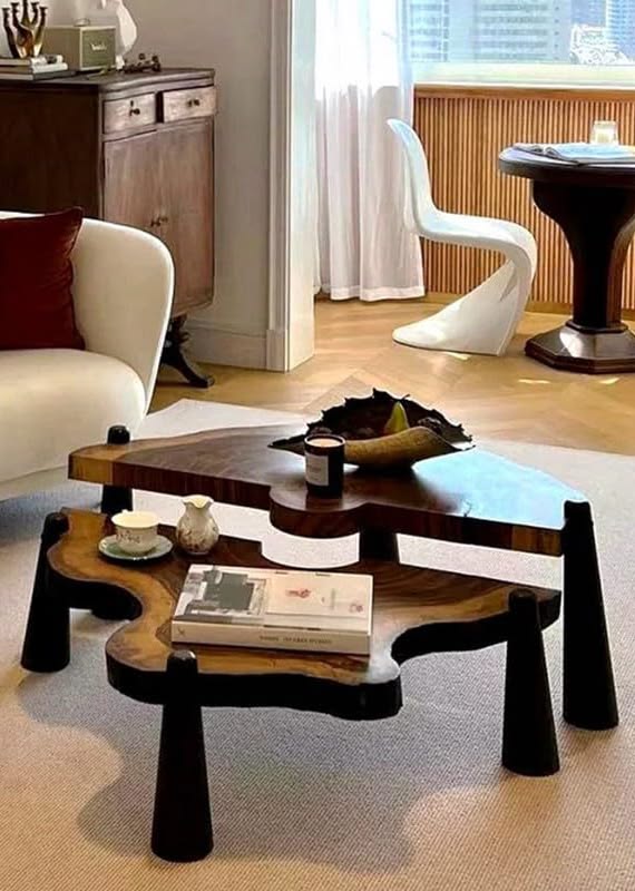 Aria Irregular Coffee Table | Solid Wood Organic Design