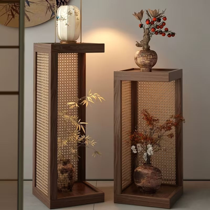 Solid Wood Flower Stand | Handcrafted Wooden Plant Stand