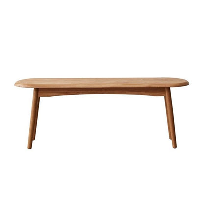 Asian Style Solid Color Wood Entryway Bench