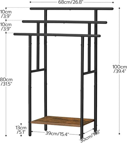Tall Freestanding Towel Rack for Bathroom, 3 Tier Stepped Blanket Rack with Shelf, Oversized Bath Towels Drying and Display Rack
