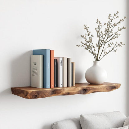 Custom Live Edge Sheesham Shelf – Rustic Floating Solid Wood Accent