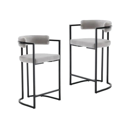Industrial Style Metallic Frame Bar Chair
