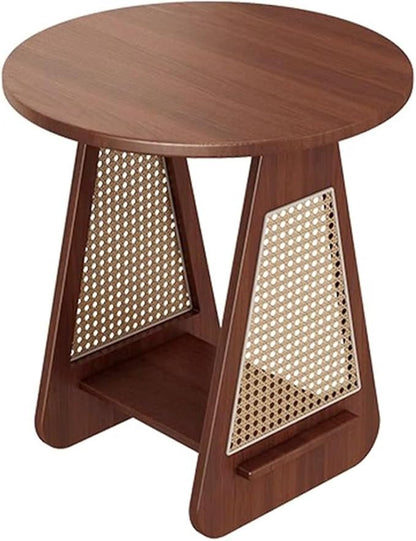 Modern Solid Wood Living Room Coffee Table – Large Double-Layer Cocktail Table – Easy to Clean Design