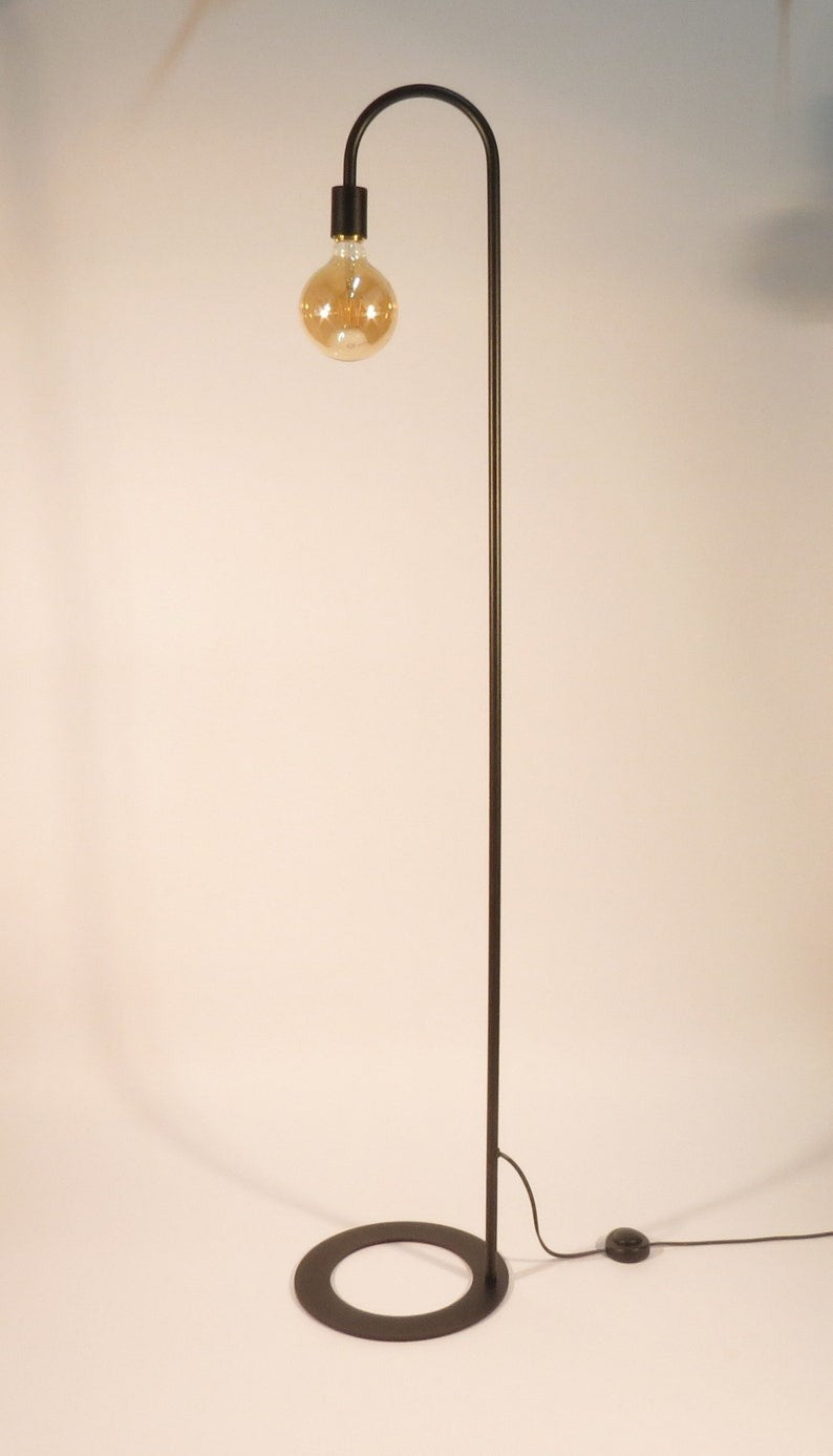 Handmade floor lamp, made from metal, interior design, home decor, industrial style, lampstand