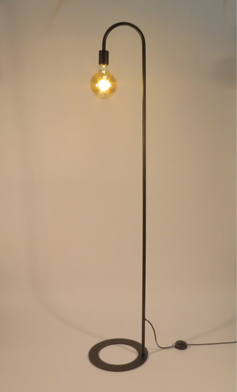 Handmade floor lamp, made from metal, interior design, home decor, industrial style, lampstand