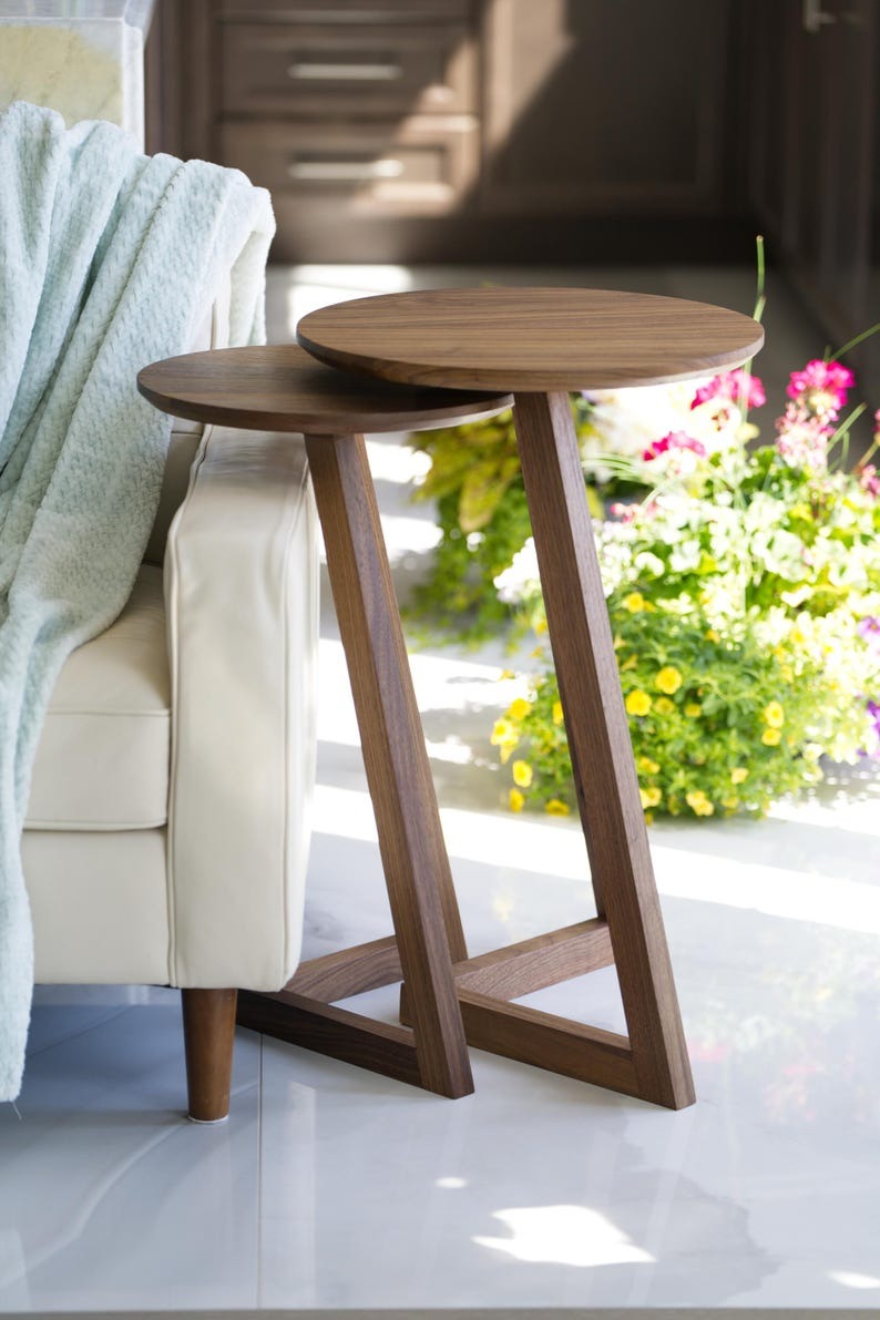 Solid Black Sheesham End Table