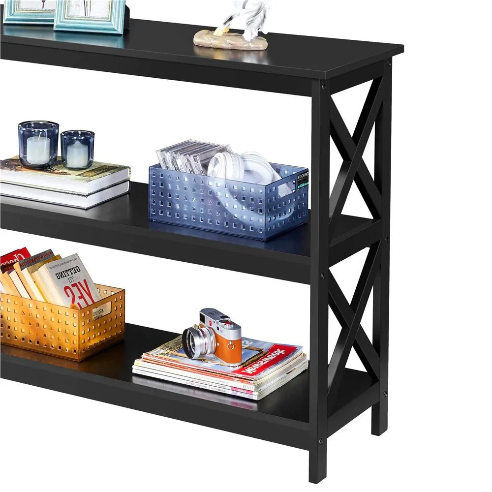 3 Tier X-Design Console Table with Storage