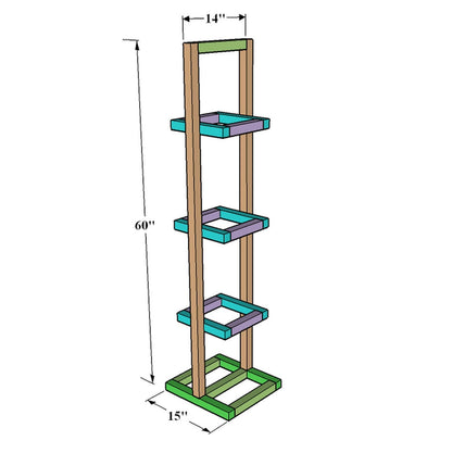 Solid Wood Home Decor Flower Pot Stand