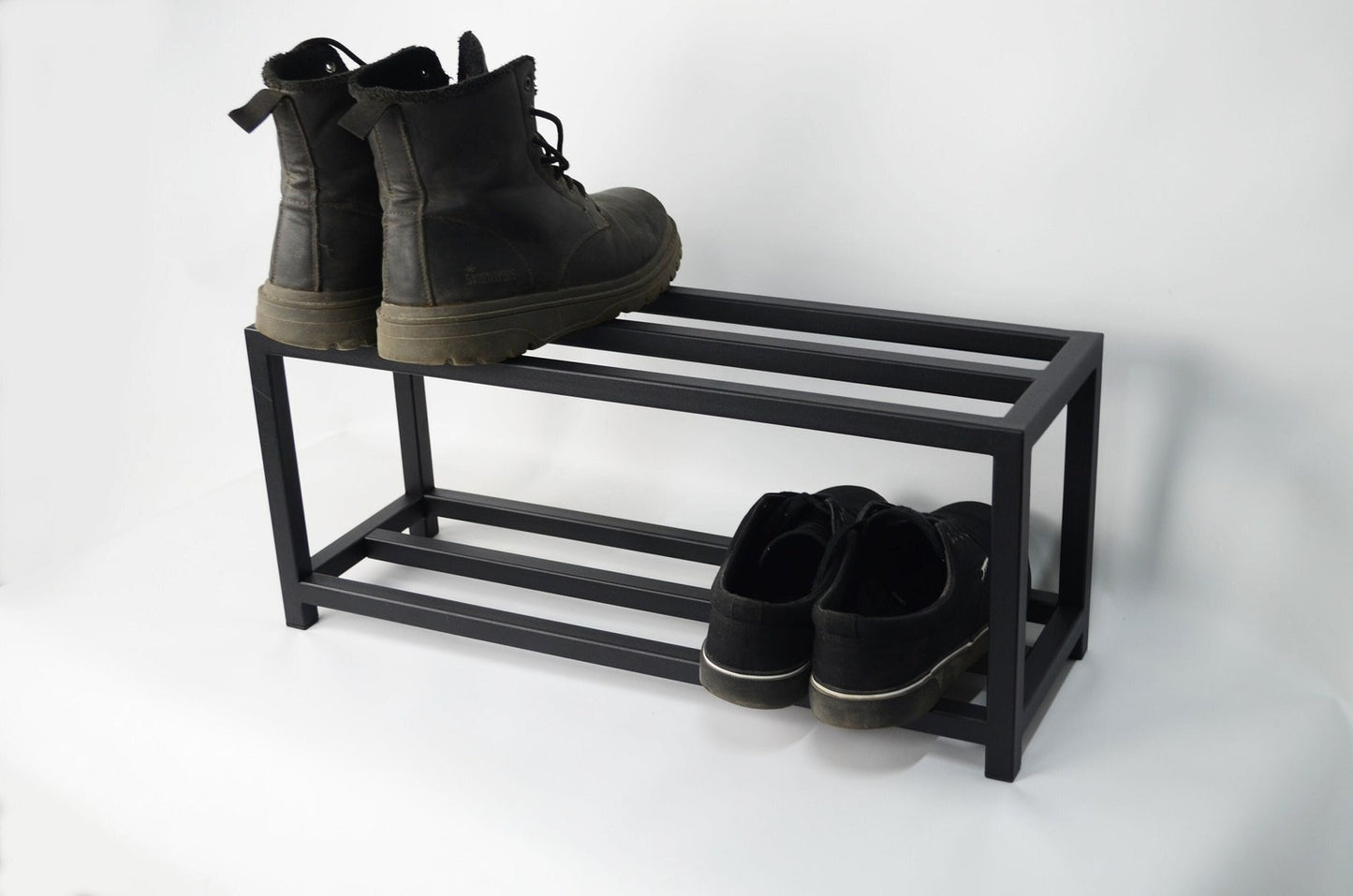 Hallway 2 Tier Metal Shoe Rack,