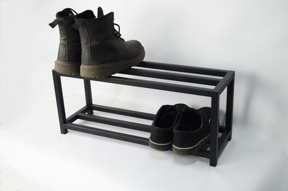 Hallway 2 Tier Metal Shoe Rack,