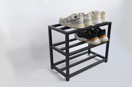 Metal Shoe Rack, 3-Tier Space-Saving Shoe Organizer