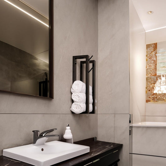Bathroom Towel Holder for Wall, Blanket Storage,