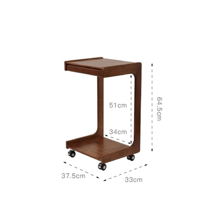 Wooden C-shape side Table for Sofa