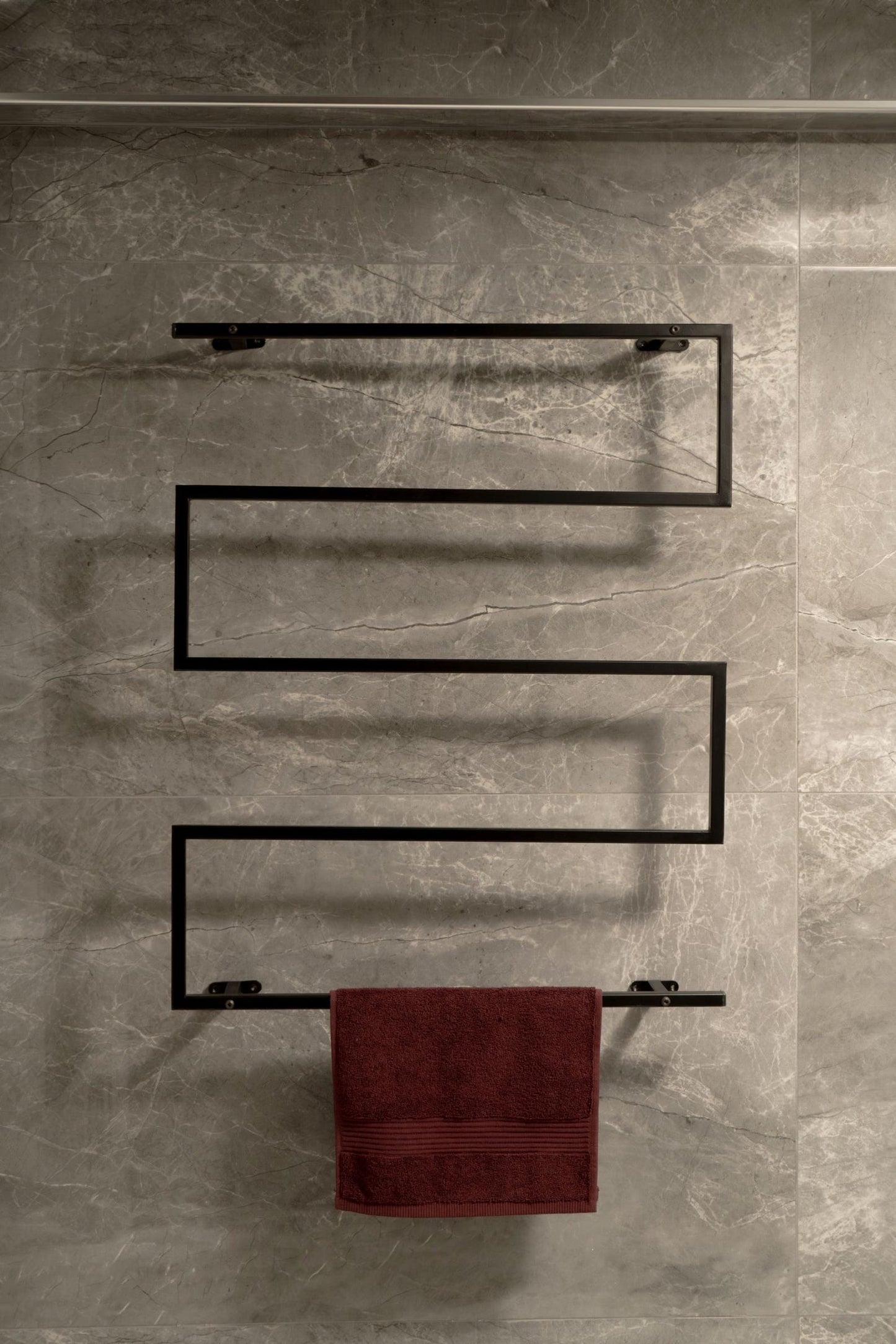 Wall Mounted Towel Rack, Industrial Bathroom Organizer