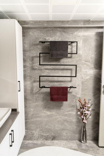 Wall Mounted Towel Rack, Industrial Bathroom Organizer