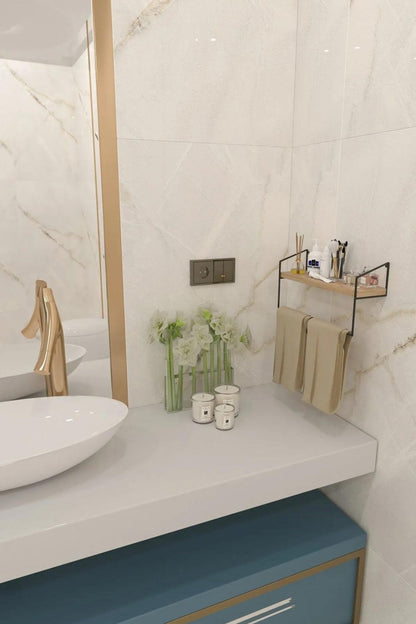 Bathroom Kitchen Towel Holder ,Towel Rack with Shelf