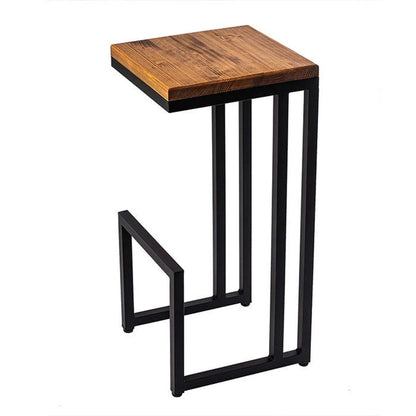 Loft Bar Stool with Solid Wood