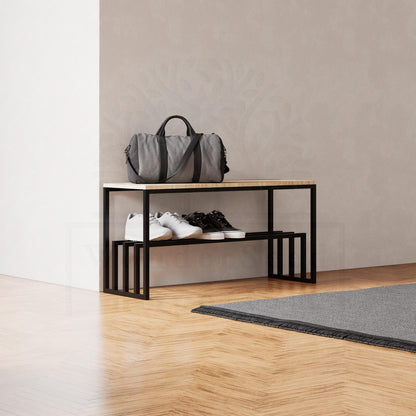 Wooden Surface Shoe Rack, Metal Shoe Rack