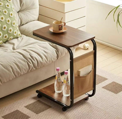 Sofa Side Table with Storage – Compact Wooden End Table for Bedroom & Living Room