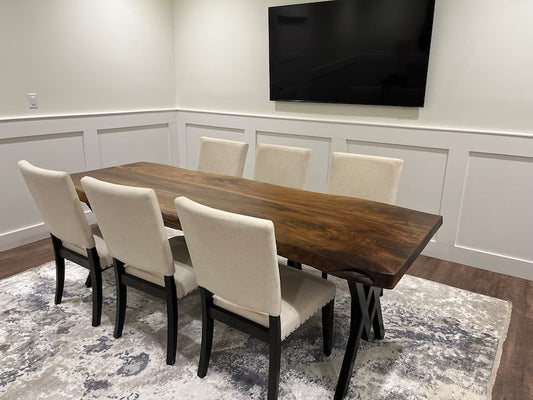 Sheesham Wood Dining Table – High-Quality Rustic Solid Wood Table | Custom Handmade Kitchen & Dining Room Table