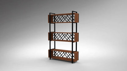 Wood & Metal Modern Bookshelf