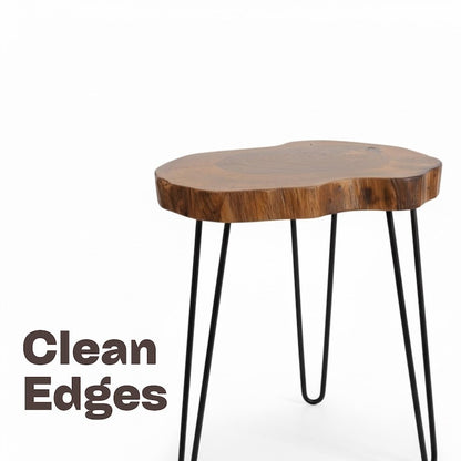Live Edge Sheesham Coffee Table Set (Individual Tables Available) | Rustic Side Tables