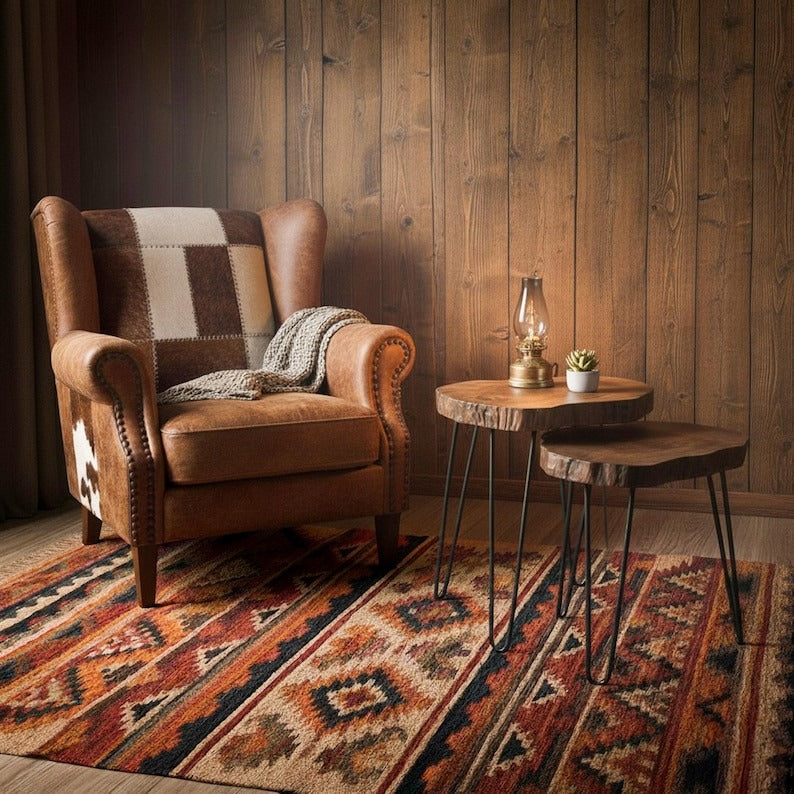 Live Edge Sheesham Coffee Table Set (Individual Tables Available) | Rustic Side Tables