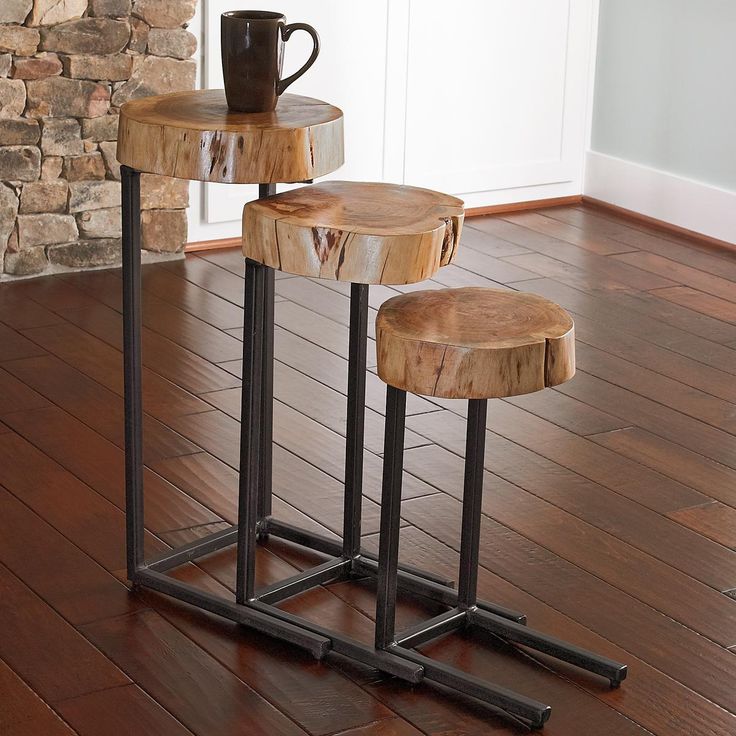 Live Edge Nested Tables Set of 3 – The Stand Studio