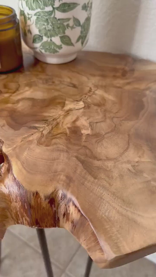 Live Edge Teak Root Wood Slab Table | End Table | Coffee Table