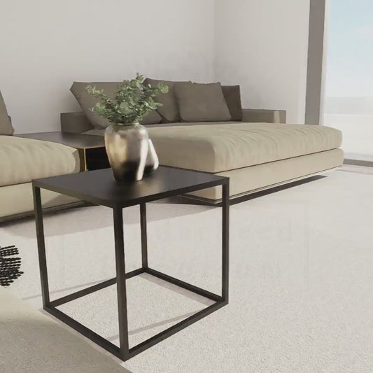 Square Metal Modern Profile Coffee Table