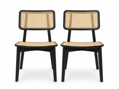 Versailles Cane Dining Chair | Solid Sheesham Wood & Handwoven Rattan | Luxury Dining Chair