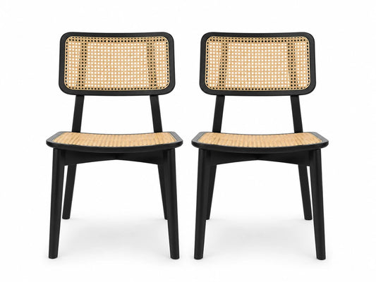Versailles Cane Dining Chair | Solid Sheesham Wood & Handwoven Rattan | Luxury Dining Chair