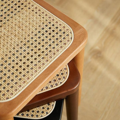 Solid Wood Nordic Style Rattan Chair