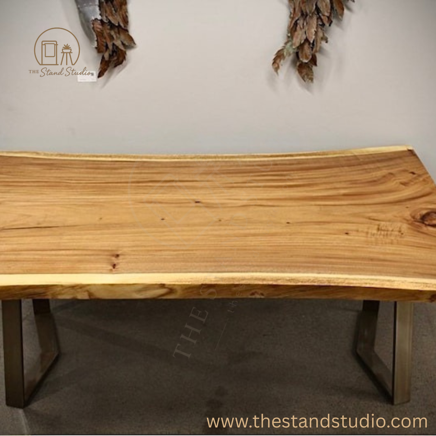 Custom Live Edge Sheesham Dining Table – | Handcrafted Rustic Dine Table for Home, Café & Modern Interiors
