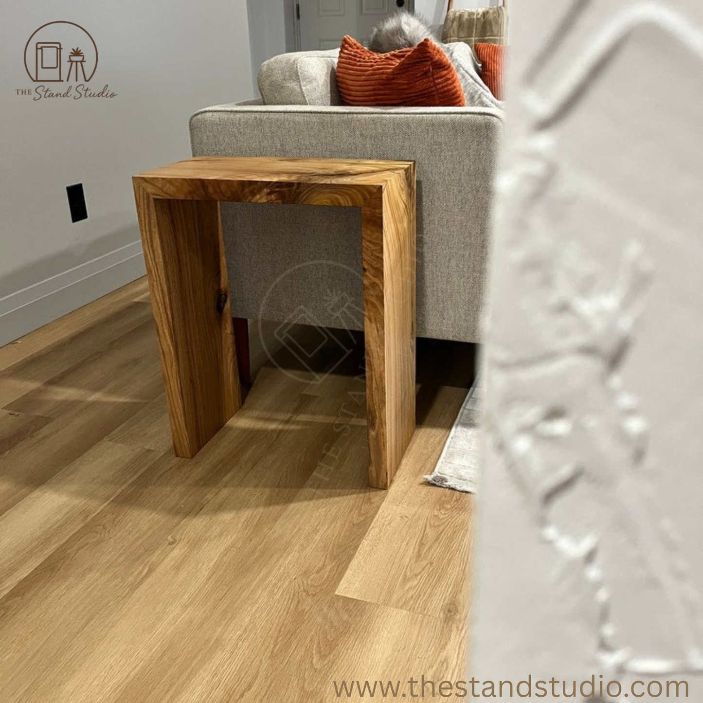 Minimalist Waterfall End Table: Modern Accent Table
