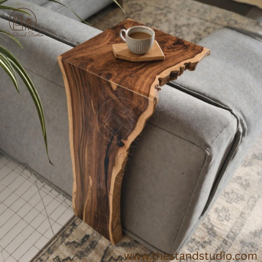 Farmhouse Sofa Armrest Table For Practical Storage And Style
