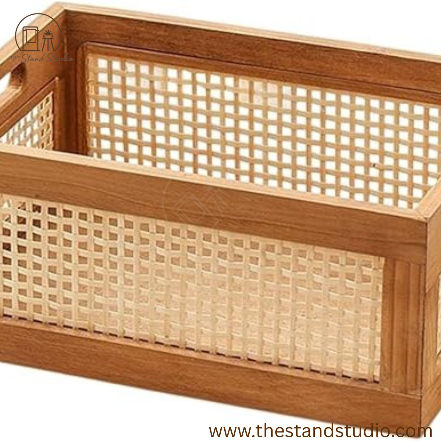 Wooden Storage Basket Drawer Box – Portable Organizer for Bedroom, Office, and Home Décor Accessories