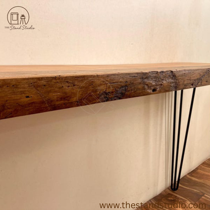 Live Edge Sofa Table – Handmade Natural Wood Console & Rustic Entryway Table