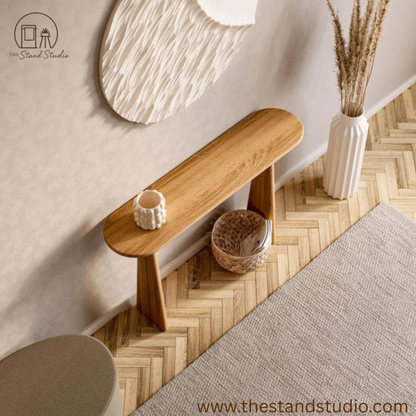 Modern Oak Console Table – Solid Wood Style Furniture
