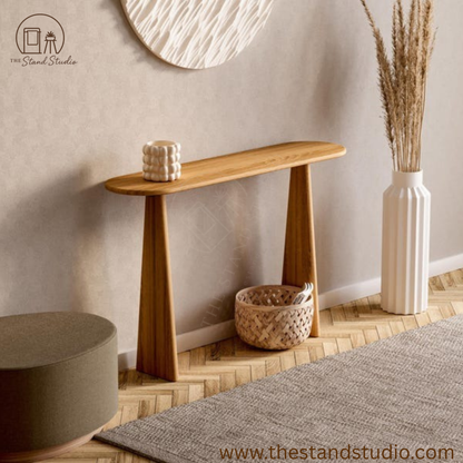 Modern Oak Console Table – Solid Wood Style Furniture