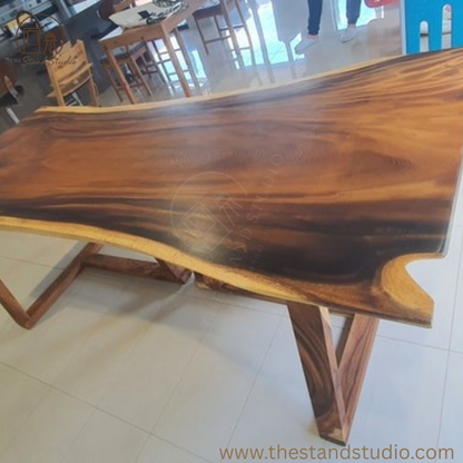 Custom Solid Sheesham Wood Live Edge Table