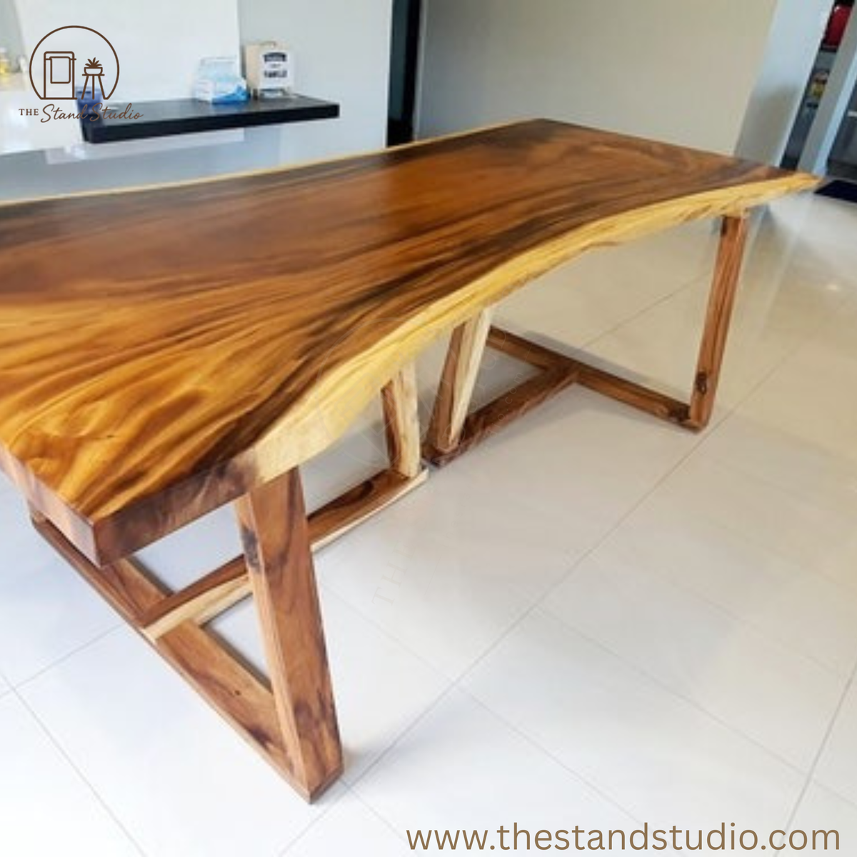 Custom Solid Sheesham Wood Live Edge Table