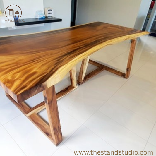 Custom Solid Sheesham Wood Live Edge Table