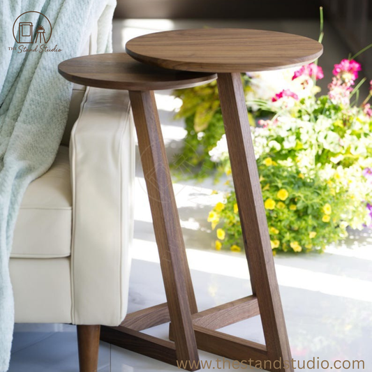 Solid Black Sheesham End Table