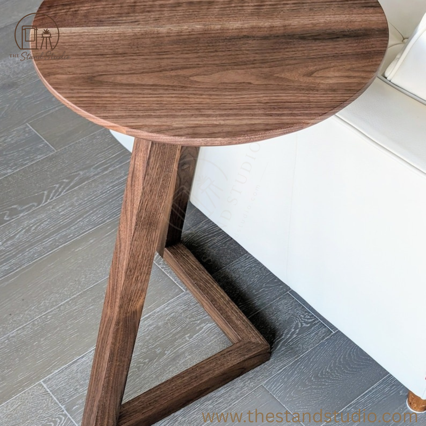 Solid Black Sheesham End Table