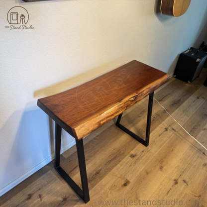 Black Sheesham Live Edge Z Leg End Table